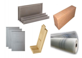 Materials for building a fireplace