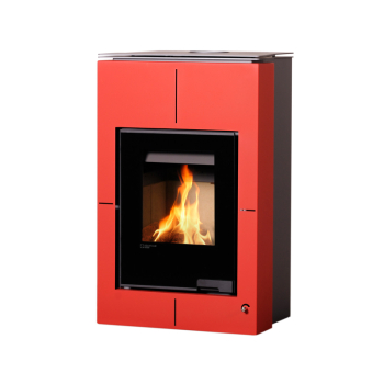 Krbová kamna AQUAFLAM VARIO ® SAPORO 11kW červená (teplovzdušná verze)