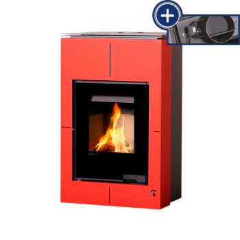 Krbová kamna AQUAFLAM VARIO ® SAPORO 11/7kW červená, elektronická regulace