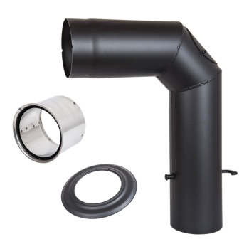 Set 150 mm s pevným kolenem 2 mm (trubka, koleno, zděř, růžice)