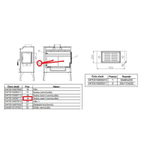 Náhradní díl pro HAAS+SOHN - ARKTIC,černá,kování Au- Deska zadní 25x260x290 / mat. VC 1000