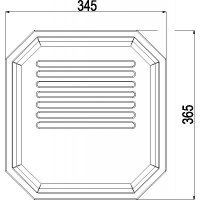 Náhradní díl pro HAAS+SOHN - PALOMO s výměníkem, antr.+stř.- Rošt Bergamo 25x345x365 / antracit