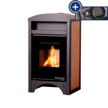 Krbová kamna AQUAFLAM VARIO ® BARMA 11/7kW dlažba Ořech, elektronická regulace