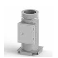 Dvířkový díl se základovou deskou a spodním odtokem kondenzátu KS403 180 mm (síla plechu 1,0 mm + izolace 50 mm)