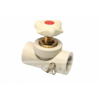 PPR - VENTIL PŘÍMÝ PLASTOVÝ S VÝPUSTNÝM VENTILEM D 40 - Ekoplastik