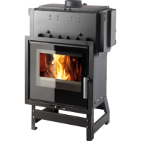 HAAS+SOHN - VESUVIO II/12/2S s výměníkem - černá/potisk skla