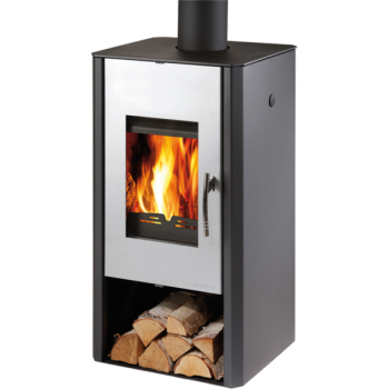 HAAS+SOHN - MANTOVA AL II s výměníkem - antracit, stříbrná dvířka