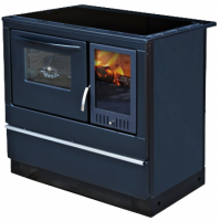 Sporák na tuhá paliva Thorma OKONOM 85 FIKO Excellent černý levý se sklokeramickou deskou