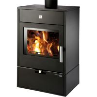 HAAS+SOHN - WERFEN 9 s výměníkem 1S - černá/litinová dvířka