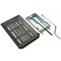 La Nordica - Výškově nastavitelný litinový rošt Rosa ceramica; Rosa Maiolica, rozměr 38cm x 25cm