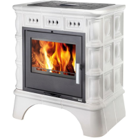 HAAS+SOHN - MATERA s výměníkem - černá, kachle slonová kost