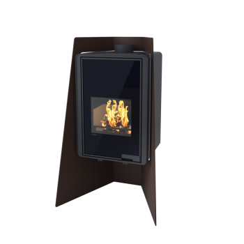 Krbová kamna FLAMINGO DELUXE ® ISLAND, hnědá - sametová