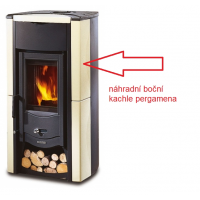 La Nordica - náhradní boční kachle FIAMMETTA - pergamena