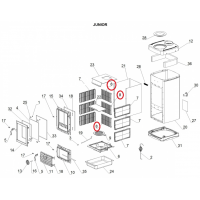 La Nordica - náhradní zadní vnitřní díl pro kamna JUNIOR