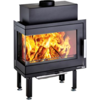 HAAS+SOHN - SOHO_rohová krbová vložka home, levá, černá