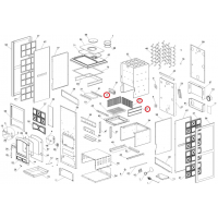 La Nordica - cast iron lining for the firebox LORIET, 350x140mm