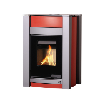 Krbová kamna AQUAFLAM VARIO ® KALMAR 11kW červená teplovzdušná verze)