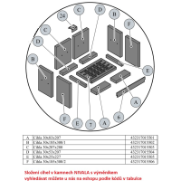 Náhradní díl pro HAAS+SOHN NIVALA s výměníkem - CIHLA B - 30*185*300 ŠAMOT - 432317015502