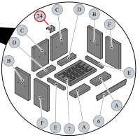 Náhradní díl pro HAAS+SOHN - DRŽÁK CIHEL - NIVALA černá - 432317006013