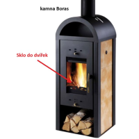 Náhradní díl pro HAAS+SOHN - PRŮHLEDNÉ SKLO 4*260*400 - 431915005304, pro kamna Boras a Mantova