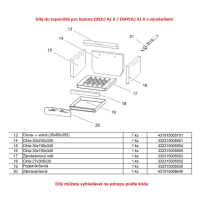 Náhradní díl pro HAAS+SOHN - EMPOLI AL II, EBOLI AL II - ND - ASCHENKASTEN (POPELNÍK) - 332315005030