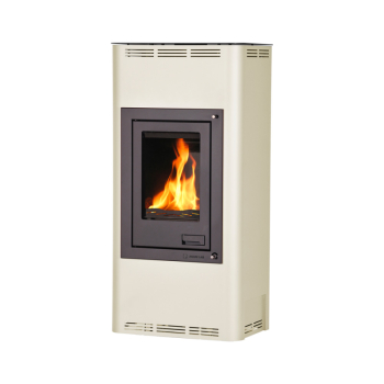 Krbová kamna AQUAFLAM ® 12 s výměníkem - krémová, manuální regulace