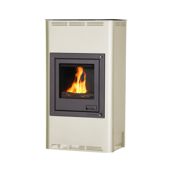 Krbová kamna AQUAFLAM ® 17 s výměníkem - krémová, automatická regulace