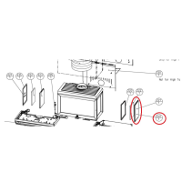 Jotul - litinová deska, boční pravá, černý lak pro F 620