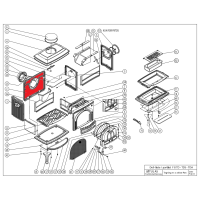 JOTUL - Rear plate - outer - black pound - for F 8 TD