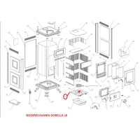 La Nordica - náhradní vnější rošt pro kamna DORELLA, GAIA, FULVIA, ASIA, GIORGIA, LUCY