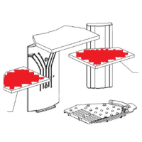 La Nordica - deflektor spodní - pravý / levý pro kamna JENNIFER, JENNIFER 2.0, TAHITI, TAHITI EPS