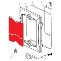 La Nordica - náhradní vnější sklo s vlnkou do sporáku CUCINOTTA / AMERICA
