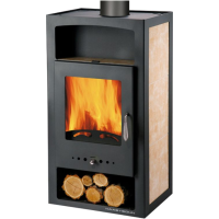 HAAS+SOHN - ADRIA II s výměníkem - barva černá, béžová dlažba, zlaté kování