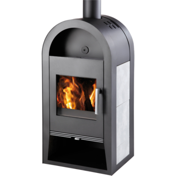 HAAS+SOHN - NIVALA s výměníkem - antracit,šedá dlažba, chromové kování