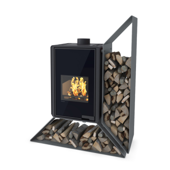 Krbová kamna FLAMINGO DELUXE ® KAMPA pravá, šedá