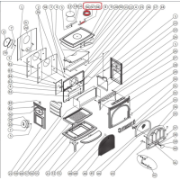 Jotul - náhradní hrdlo odvodu spalin pro F 3 nebo F 3 CB - příruba - slonová kost - 12039580