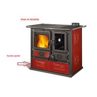 La Nordica - náhradní kachle - vzor liberty - spodní šuplík sporák ROSA - bordo