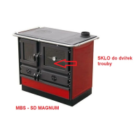 MBS - oven door glass I00084 283x373mm, SD MAGNUM / THERMO MAGNUM / THERMO VULKAN PLUS