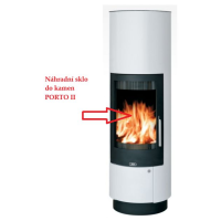 ABX - náhradní sklo do kamen PORTO II