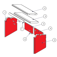 SCAN - náhradní sada vnitřních dílů do topeniště ( boční a zadní ) ANDERSEN 4-5