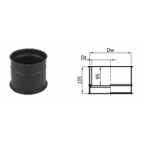 Karl Dvoustěnná zděř, průměr 130mm (síla 2mm) - černá