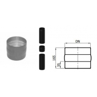 Karl Spojka rour samec-samec, průměr 130mm (síla 2mm) - šedá