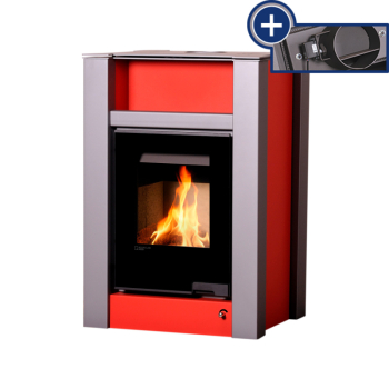 Krbová kamna AQUAFLAM VARIO ® LEND 11/5kW červená, elektronická regulace