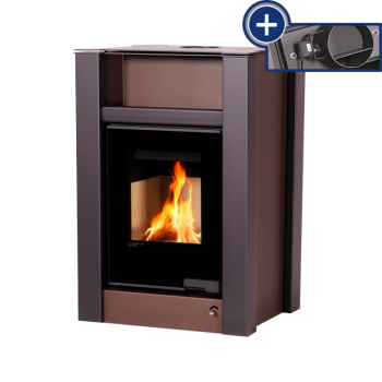 Krbová kamna AQUAFLAM VARIO ® LEND 11/5kW hnědá - sametová, elektronická regulace