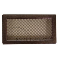 Karl KLASIK ventilační mřížka  bez žaluzie 340 x 186mm - měděná patina