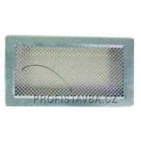 Karl KLASIK ventilační mřížka  s uzavíratelnou žaluzií, 340 x 186mm - stříbrná patina