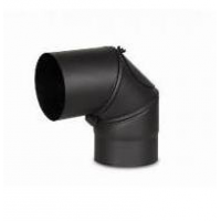 Morafis koleno s čistícím otvorem 0-90°/ 130mm (síla 1,5mm) - černá