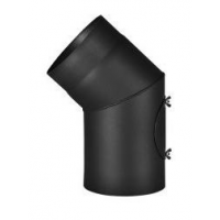 Morafis koleno s čistícím otvorem 45°/ 160mm (síla 1,5mm) - černá