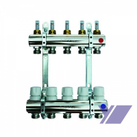 Rozdělovač BIANCHI CR328-8 pro podlahové vytápění, niklovaný - 400mm