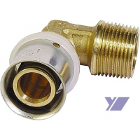 Lisovací koleno s vnějším závitem COMISA 20 x 3/4